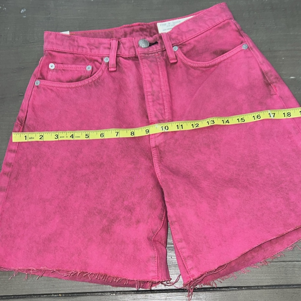 Rag & Bone Maya 6” Shorts Bright Fuchsia 25 Organic Cotton NWT - Picture 14 of 16